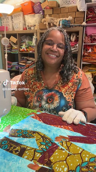 Using some of my Ghana fabrics to create art quilts!!!! #quiltersoftiktok #africanamericanquilters #idratherbequilting