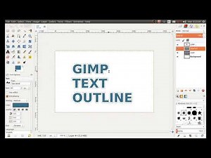 Membuat Outline Tulisan di GIMP