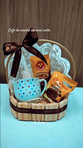 Mimo de café da manhã na mini cesta| fácil de fazer #cafedamanha #mimo #cestadeaniversario
