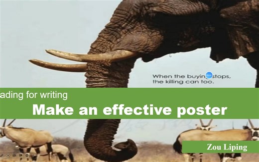 人教版高中英语必修二Unit2 Wildlife Protection Reading for Writing Make an Effective Poster