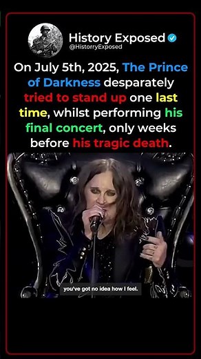 Ozzy Osbourne's Final Concert on a Throne 🎸👑