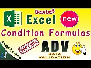 Excel New Conditional Formulas || ADV Data Validation || Text & Blank ||