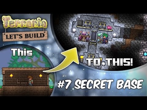 Terraria 1.3 Let's Build Ep7 Secret Bases! | Terraria house design tutorial