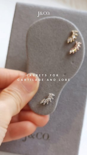 Ready to shine with Marquise Jewel Labret? Labret piercings bring sparkle to your cartilage and lobe, adding that extra eye-catching charm. 😉 | Jcojewellery