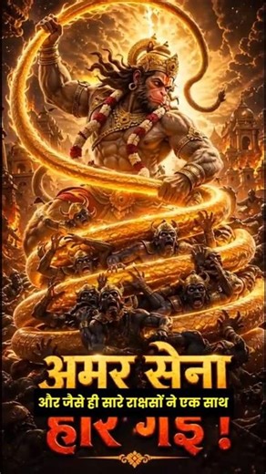 1000 अमर राक्षस भी नहीं रोक पाए हनुमान को 😳🔥 | Real Power of Hanuman #shorts