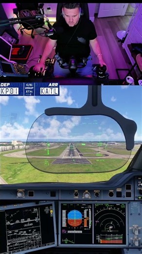 Landing an Airbus A350 using a Head-Up Display (HUD) #msfs2024