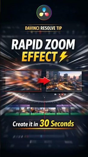 Rapid Zoom Effect in DaVinci Resolve