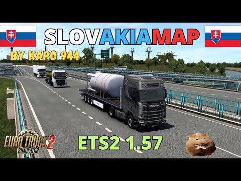 ETS2 1.57 SLOVAKIA MAP A quality 1:5 scale standalone map.(Free Version)