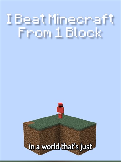 Mastering Minecraft: Surviving with Just One Block