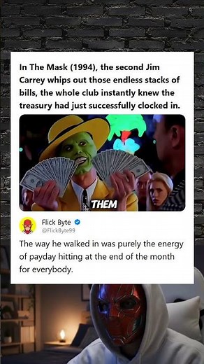 The Mask 1994 Jim Carrey Whips Out Endless Stacks of Bills Scene