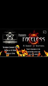 Don't forget tonight...Godsmack Tribute Artist...Faceless will be performing at the theater. Plenty of hotels available in the area!! Low dough show!! 10bucks Doors at 630PM band starts at 8PM | Kallet Theater