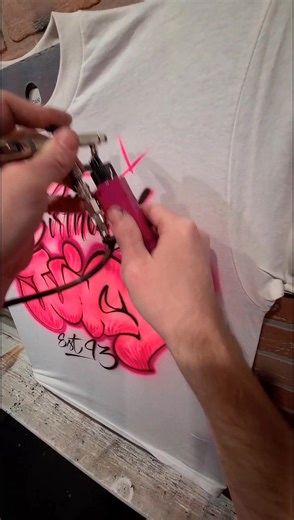 Custom Airbrush Birthday Shirt Design | ASMR Calligraphy