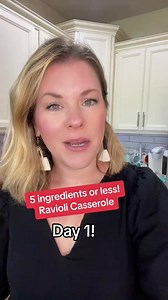 5 Ingredient dinner series: Day 1 ravioli casserole. Full recipe in comments #5ingredientdinner #weeknightdinnerideas | Steph Gigliotti Real Life Recipes