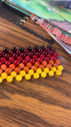 Two… well, four, I guess, more rows down! We got busy lol #rainbow #beading #newproject