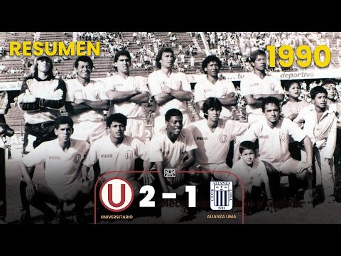 Universitario 2-1 Alianza Lima | Año 1990 | Resumen | Goles de Alfredo Carmona y Balán Gonzáles⚽🎞