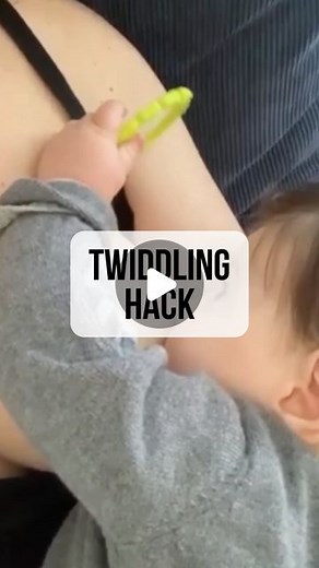 BREASTFEEDING SUPPORT on Instagram: "Has your baby started twiddling? Give this hack a try! What is twiddling, you ask? Twiddling is when a baby or toddler reaches over to the opposite nipple that they’re feeding on and they twist, pull and maybe pinch the nipple to their heart’s content while you are slowly pushed to the brink of insanity. Older babies naturally begin to “twiddle” the other nipple and physiologically, it can help to elicit the release of the hormone oxytocin, which is responsib