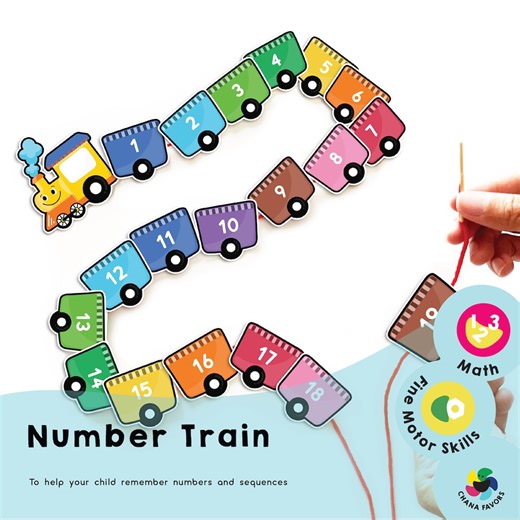 Number Train Printable: Preschool Number Sequencing Activity (PDF Download) - Etsy