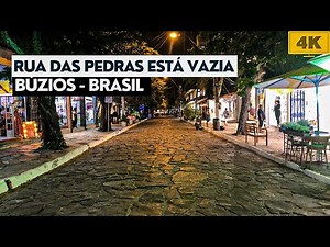 Rua das Pedras a noite l Centro de BÚZIOS - Walking Tour Búzios