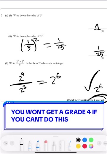 You won’t get more than a grade 4 if you can’t do this. If you’re looking for tuition, message me. #gcsemaths #mathsrevision #studywithme #mathstips #foryoupage