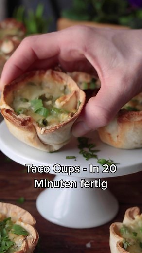 Taco Cups mit vegetarischer Füllung in 20 Minuten