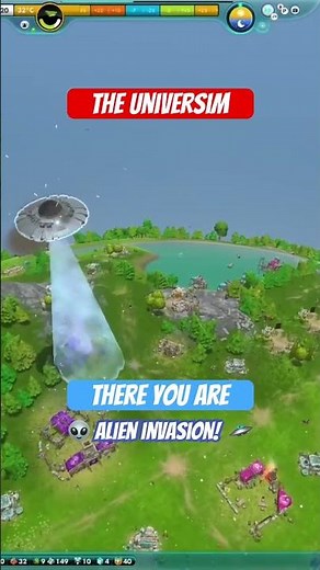 Alien Invasion! 🛸👽 #gaming #theuniversim #gameplay #indiegame