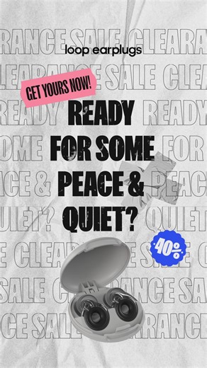 All packed in one tiny design. 🎧 Get up to 40% OFF on all Loop earplugs. Ready to live quieter? Your Loop box gives you: ✅ Better sleep ✅ Sharper focus ✅ Calmer days ⏰ Limited-time clearance sale offer | Loop