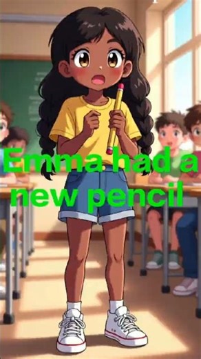 Emma had a new penci #anime #classroomenvironment #funnystories #animation #nova