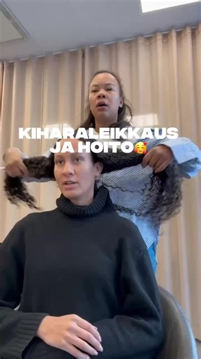 Curly girl haircut Hiusboxi Helsinki — kiharaleikkaus Hiusboxi