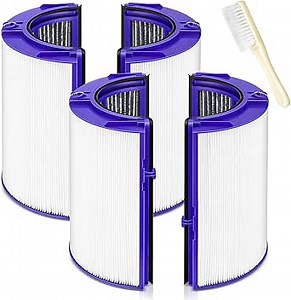 360 Combi Glass HEPA + Carbon Air Purifier Filter Replacement for Dyson HP10 HP07 TP10 TP09 TP07 TP06 TP04 TP4A HP04 HP06 HP09 HP4B PH01 PH02 PH03 PH04 DP04 Pure Cool Hot Humidify Fan, 2 Pack, Blue