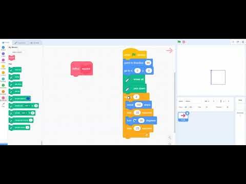 Creating a subprogram for a square in Scratch