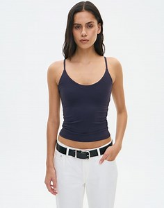 Supersoft Scoop Neck Cami Top in Navy Night Sky | Glassons