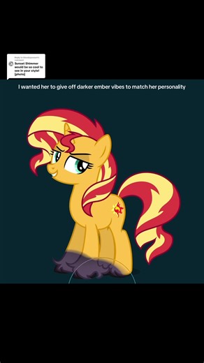 Replying to @bloodypossum am I gonna get flamed for changing her completely LOOL #mlp #mlpredesign #mlpinfection #sunsetshimmer #bbno