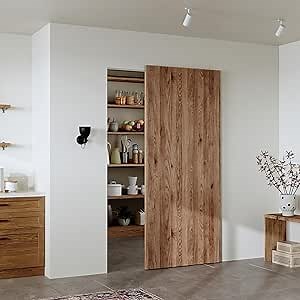 38" Concealed Sliding Barn Door Hardware Kit with Soft Close Mechanism for 30in Passage Opening, Hidden Aluminum Track System, Wall Mount for Interior Wooden Door (NO Door)