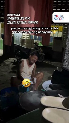 Tatay na umuwing lasing, pinaglaba ng asawa | YouScoop