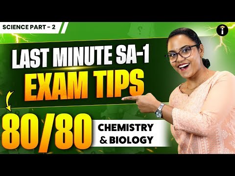 ⚡ Score 80/80! Last Minute SA-1 Science Tips (Chem & Bio)