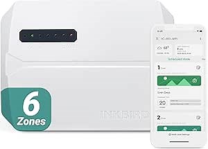 Amazon.com : Smart Sprinkler Controller WiFi 6 Zones, INKBIRD IIC-600-WIFI Irrigation Controller, 6 Stations, Supports Rain Sensor, Seasonal Adjustment, Automatic/ Manual Watering : Patio, Lawn & Garden