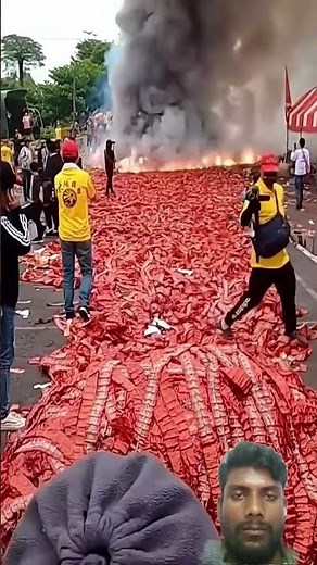 🎇 Epic Firecracker Show | 100M Red Carpet Festival Entrance 💯