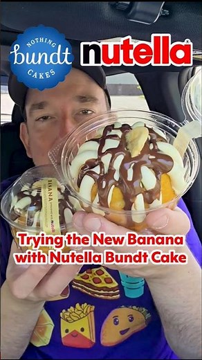 New Banana Nutella at Nothing Bundt Cakes 🎂🍌🔥 #cake #nutella