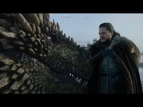 Jon Snow rides a dragon | Game of Thrones Season 8