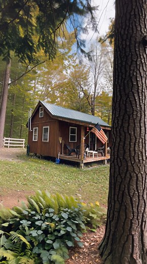 13 Acres of Hunting Land with a Cozy Cabin — $119,900 | Log Home Designs