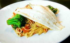 Broiled Flounder with Angel Hair Pasta Risotto Style {VIDEO} - Sweet Savant