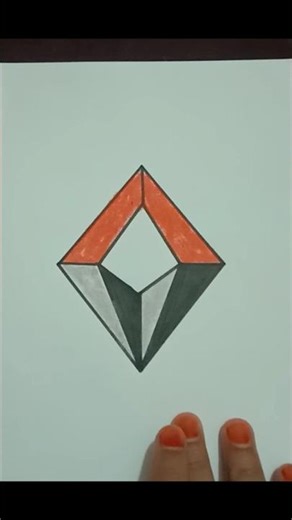 Optical illusion window shape with hand drawing #art #diy #drawing