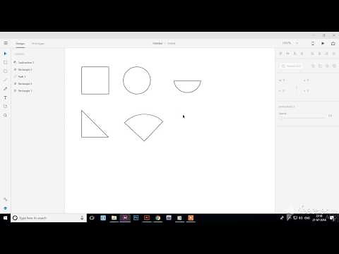 Basics Shape -Adobe XD (Triangle, Circle, Half circle)
