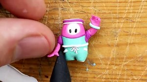Making Fall Guys with Tic Tacs & polymer clay