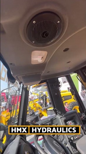 Mahindra backhoe loader in side look