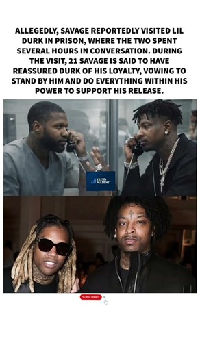 21 Savage Visits Lil Durk in Prison 😳 Loyalty Runs Deep 💯#fyp #fypage