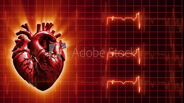 Heart Pulse Rate Animation, Medical Heart Beating . Neon Glowing Ecg, Ekg Heart Pulse Animation Heart Animation medical health concept,3d Heart Beating Animation. Loop Animation Of 3d Human Heart