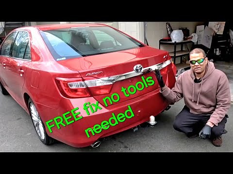 How to adjust trunk lid to sit flush for FREE - No tools needed
