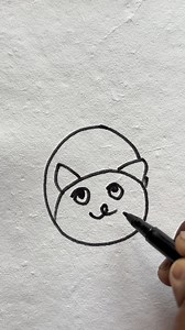 Cat drawing easy trick 😳 #challenge #shorts | Chandan Art Academy
