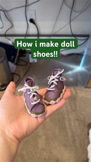 How I make doll shoes from scratch!!
